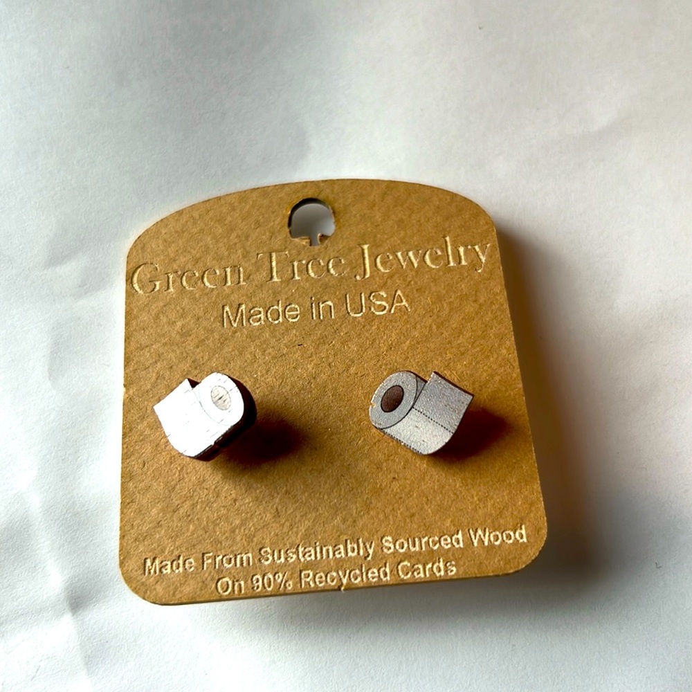 Toilet paper earrings must have never worn